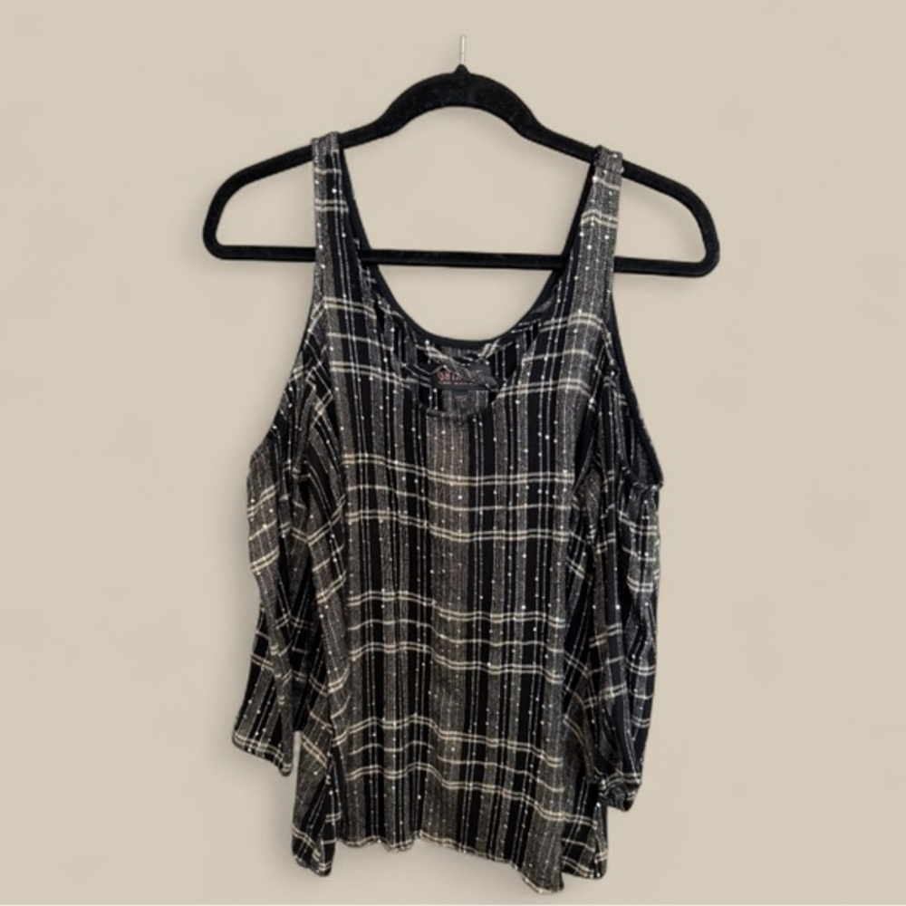 Shyanne Western Blouse for Women Black with Gold